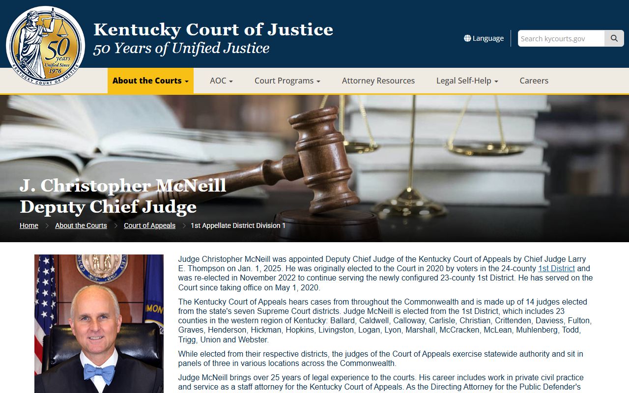 McCracken County appellate court records through the Kentucky Court of Appeals