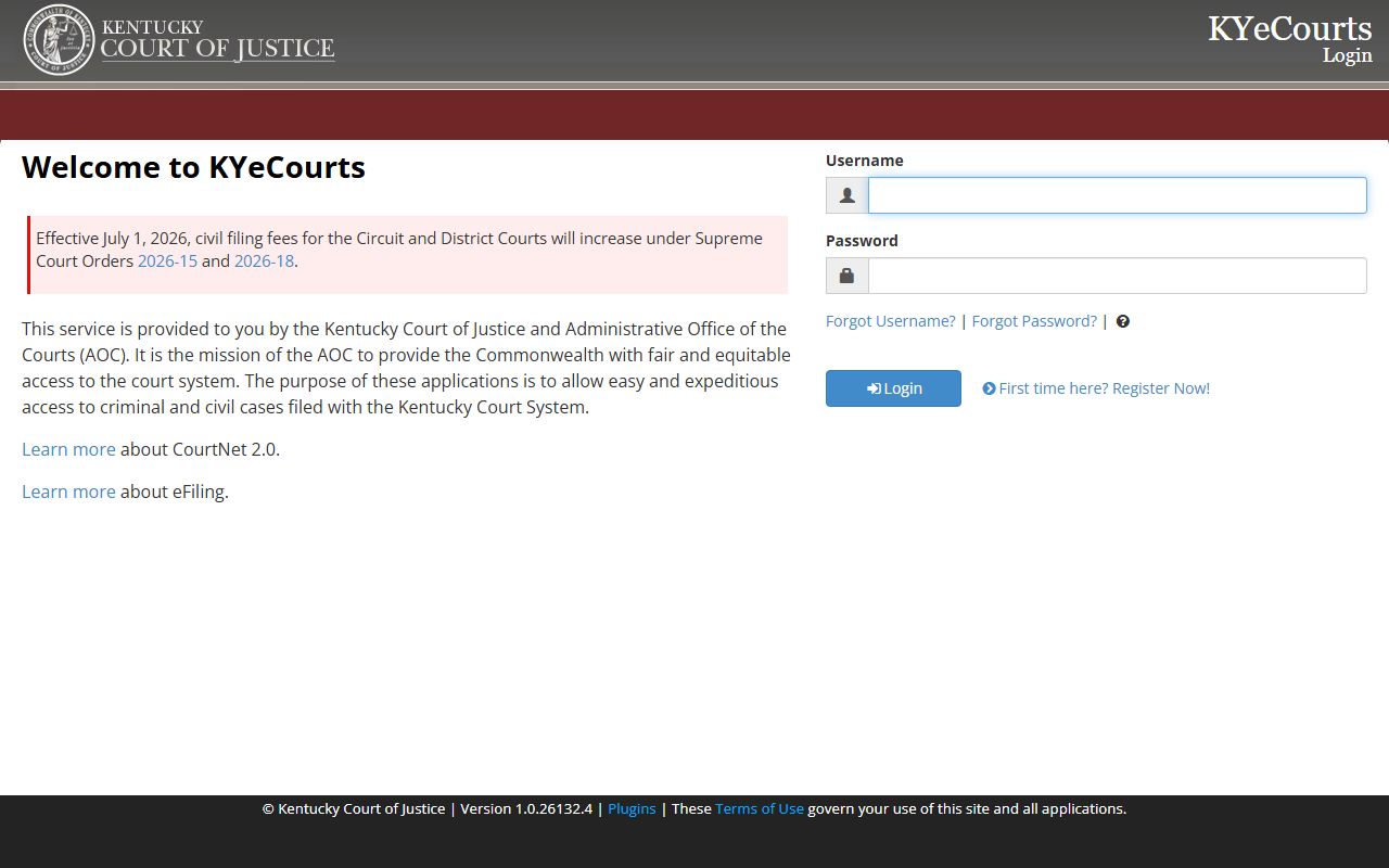 McCracken County court records KYeCourts public case access