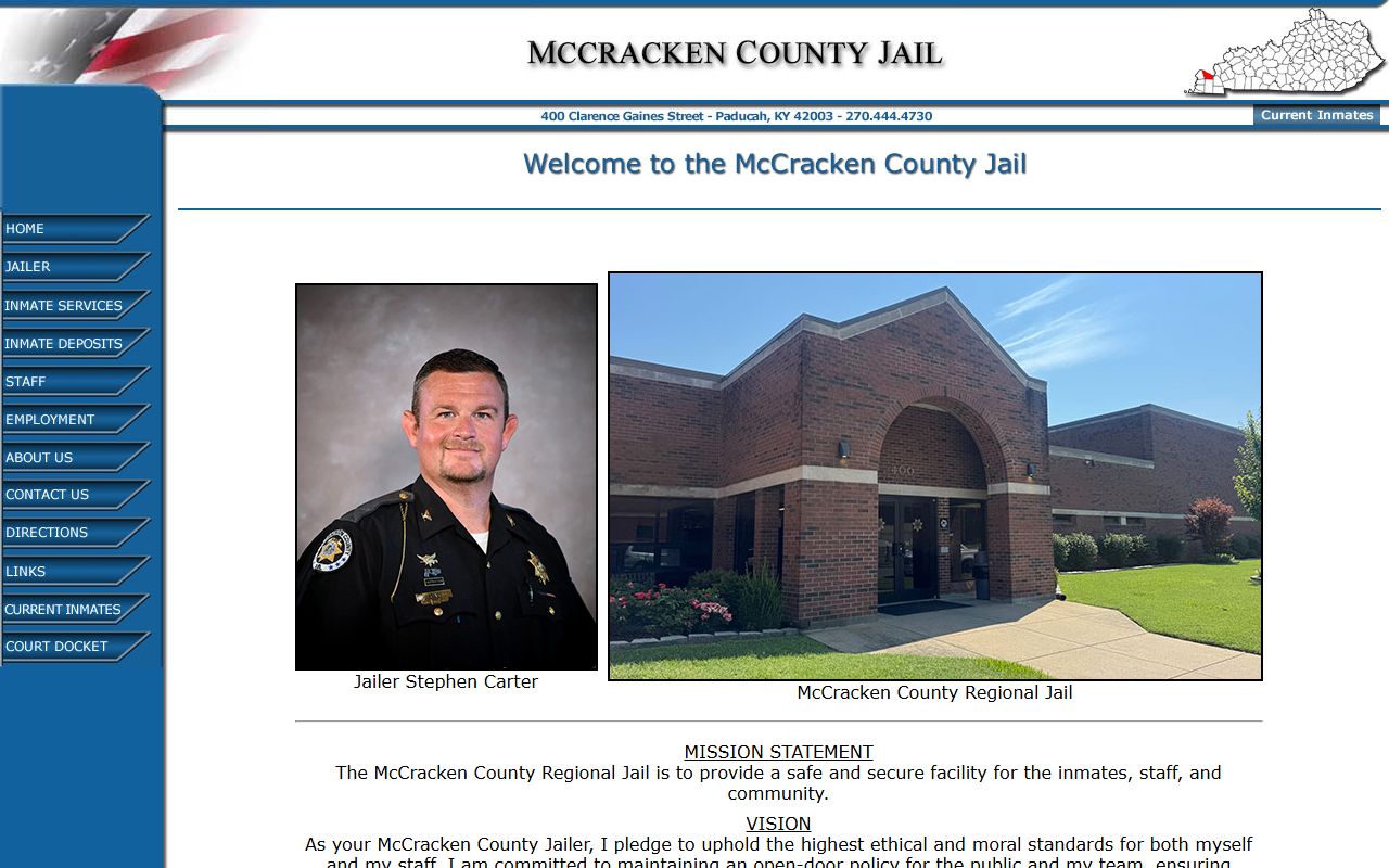 McCracken County inmate records jail homepage source